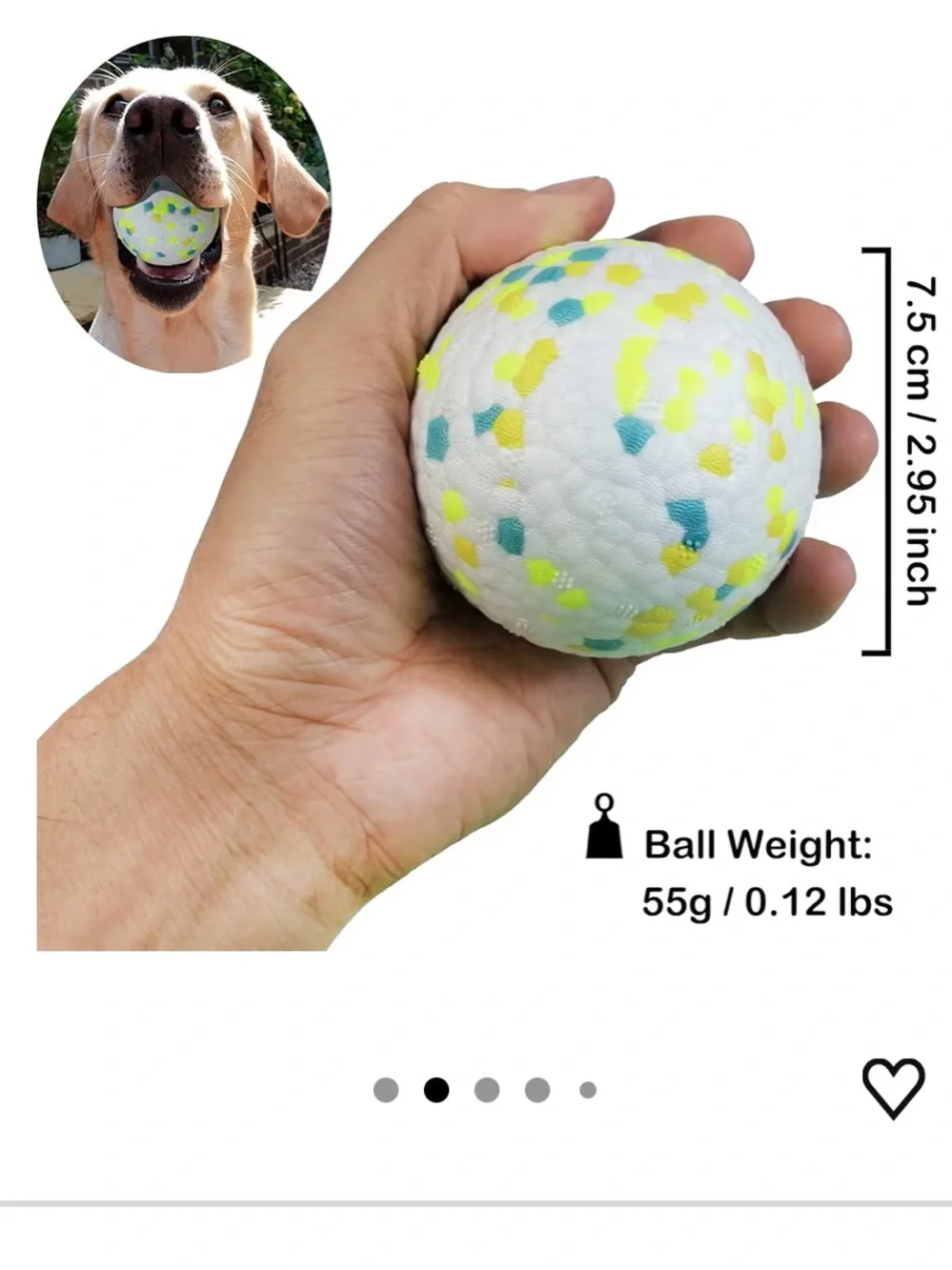 MMSGA Dog Balls Indestructible for Water Or Land (2Pcs)
